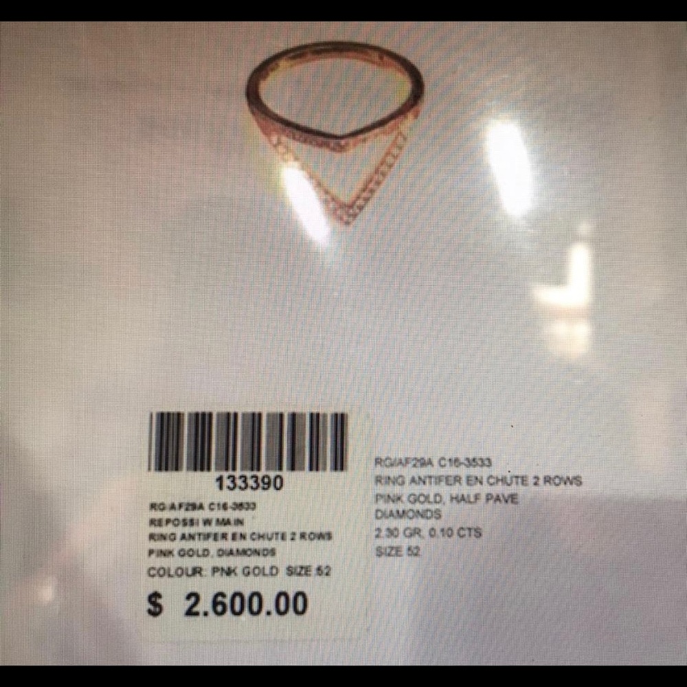 Repossi Solid 18k Rose Gold Ring - image 7